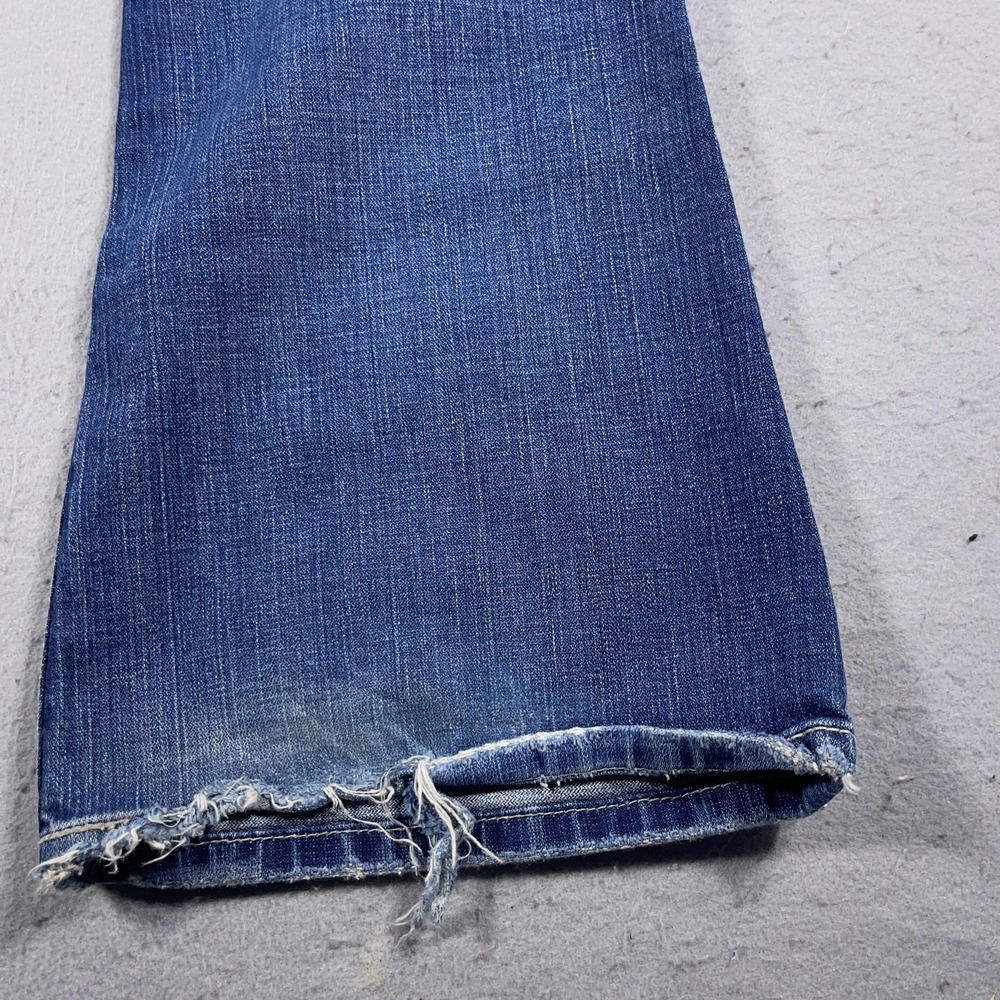 BKE Star Flare Jeans Womens 32x35.5 Blue Distressed Denim Bootcut Low Rise‎ - Picture 12 of 13